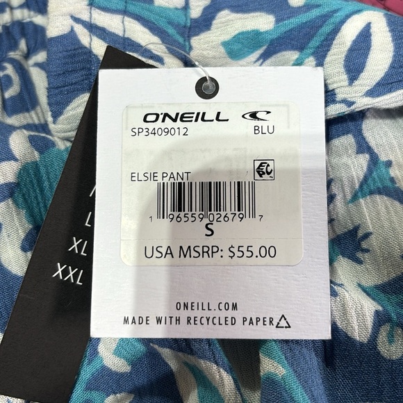 O’Neill Elsie woven pull on crinkle pant,elastic waist,2 pocket,floral,stretch - Picture 11 of 13